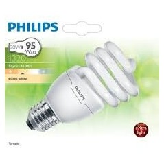 Lampe Eco spirale PHILIPS 20W WW E27 220v