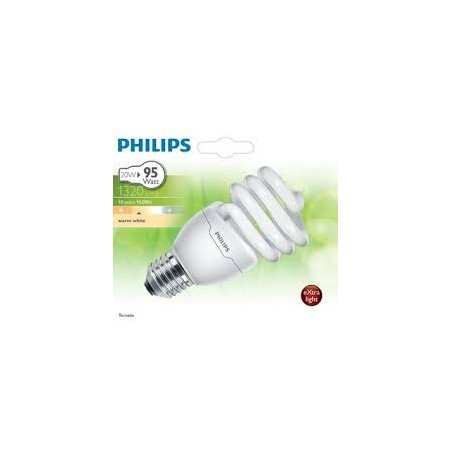 Lampe Eco spirale PHILIPS 20W WW E27 220v