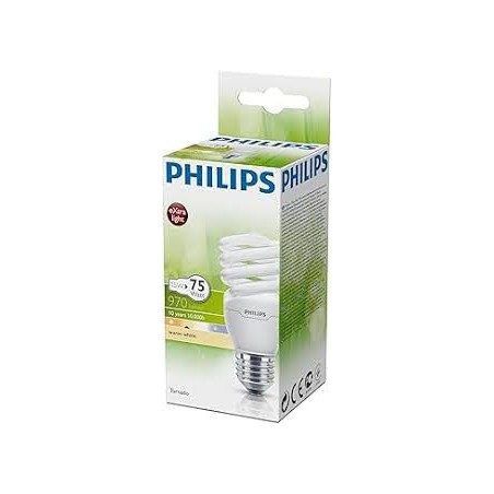 Lampe Eco spirale PHILIPS 15W WW E27 220v