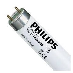 Tube fluorescent MASTER TL-D Super 80 18W/830 1SL/25 Blanc chaud PHILIPS