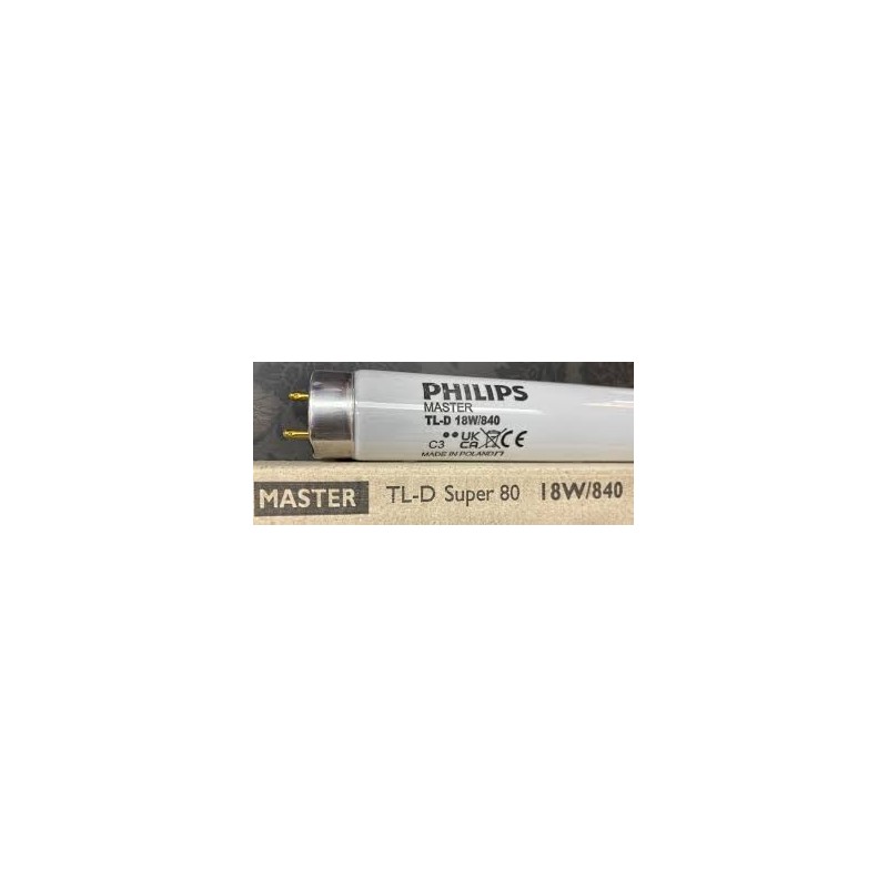 Tube Fluo TL-D 18W/840 MASTER (Marque Philips)