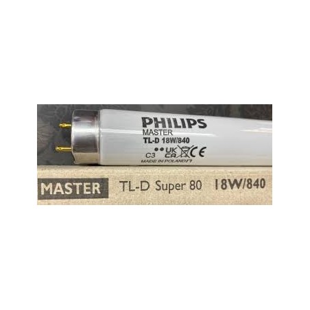 Tube Fluo TL-D 18W/840 MASTER (Marque Philips)