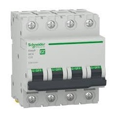 Disjoncteur  Modulaire EASY9  4P  C50A  4500A 400V