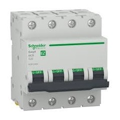 Disjoncteur modulaire Easy9    4P  C25A  4500A